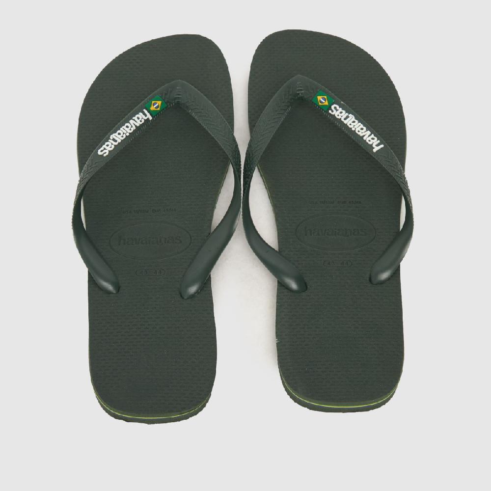Schuh Havaianas Brasil Logo In Dark Green