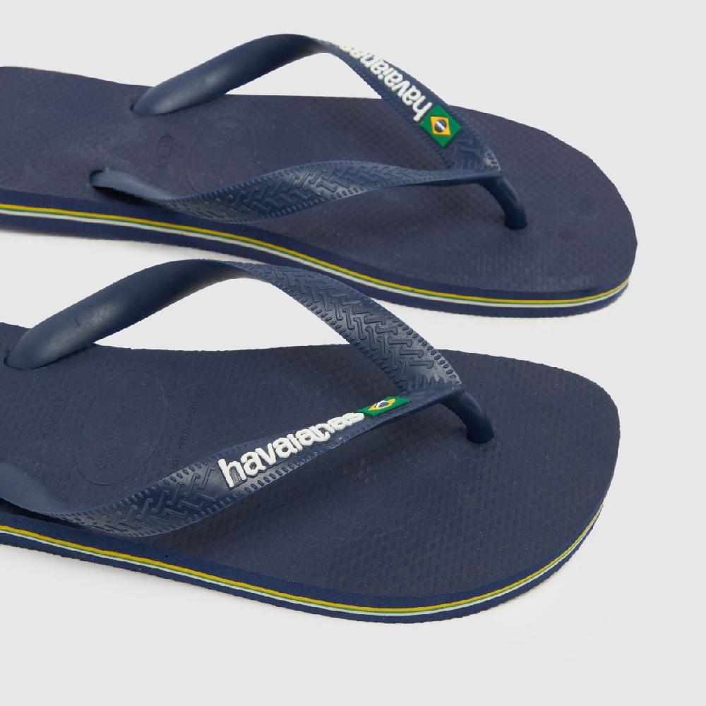Schuh Havaianas Brasil Logo In Navy