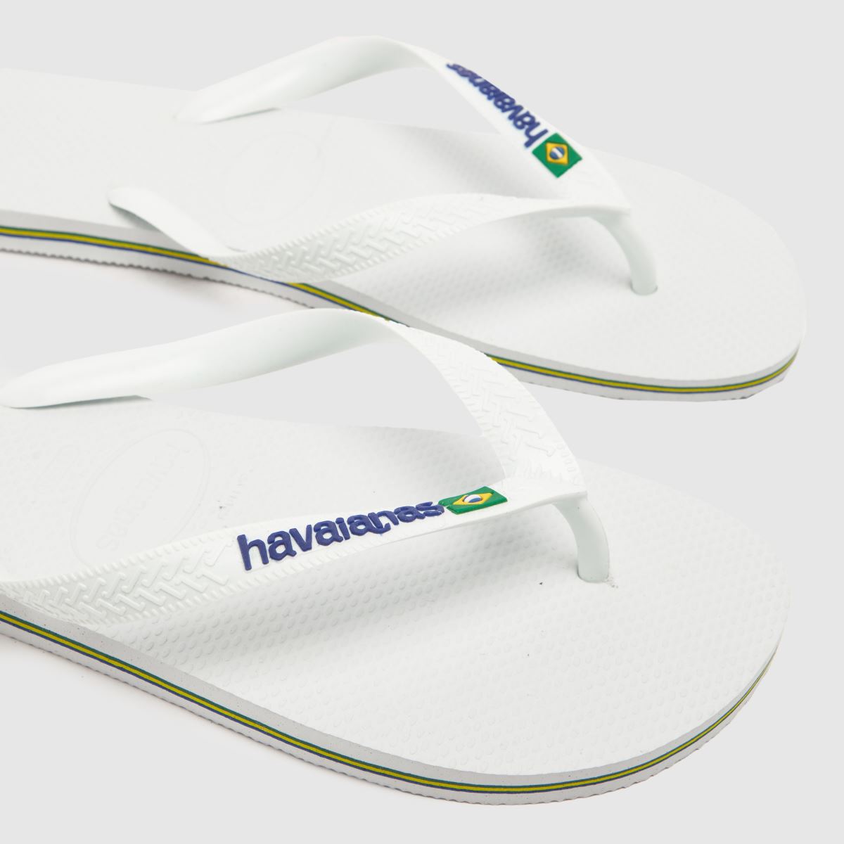 Schuh Havaianas Brasil Logo In White