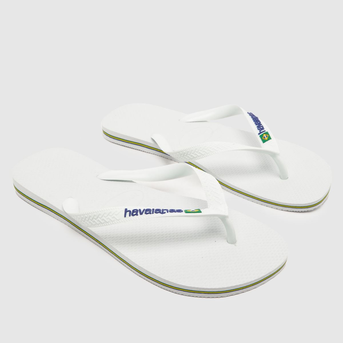 schuh Havaianas Brasil Logo in White