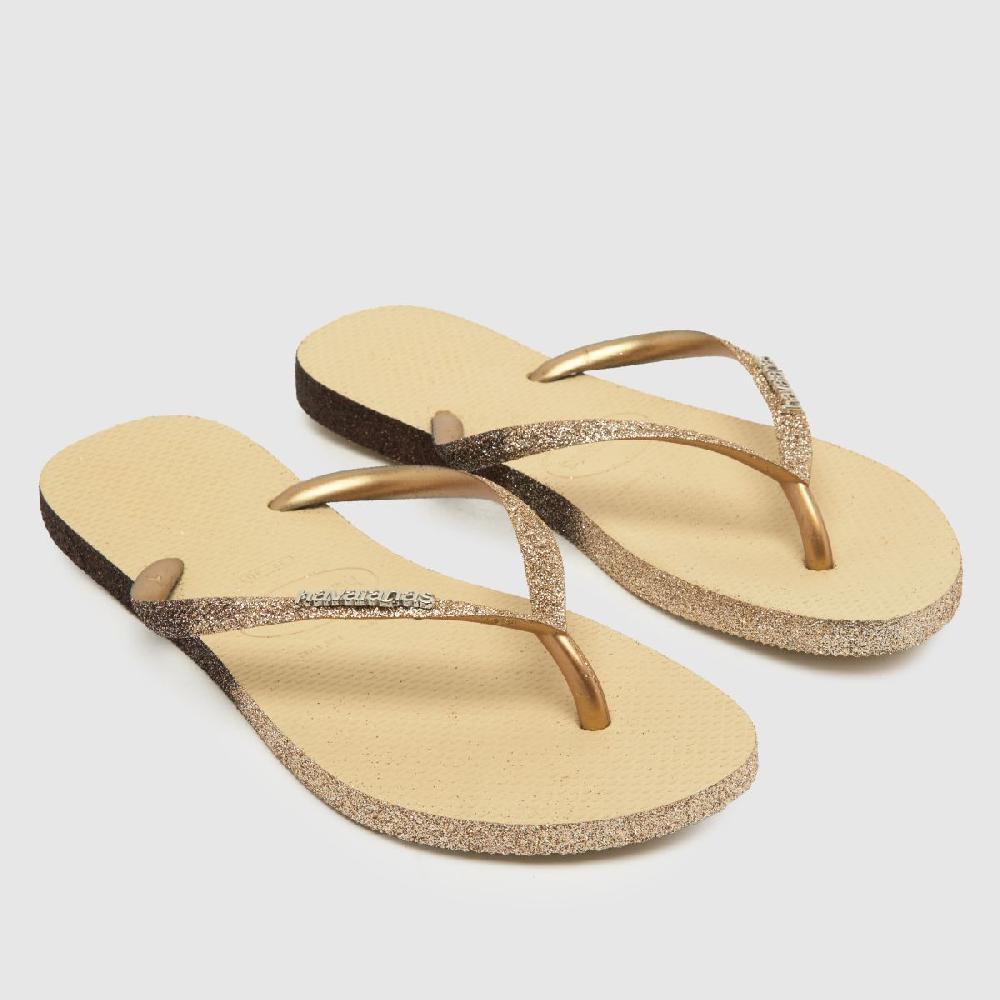 schuh Havaianas Slim Sparkle in Gold
