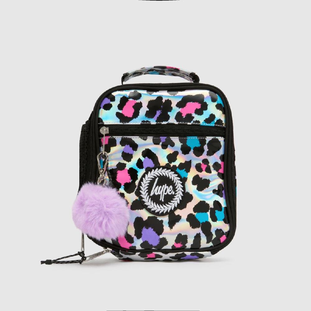 schuh Hype Leopard Lunch Bag in Silver