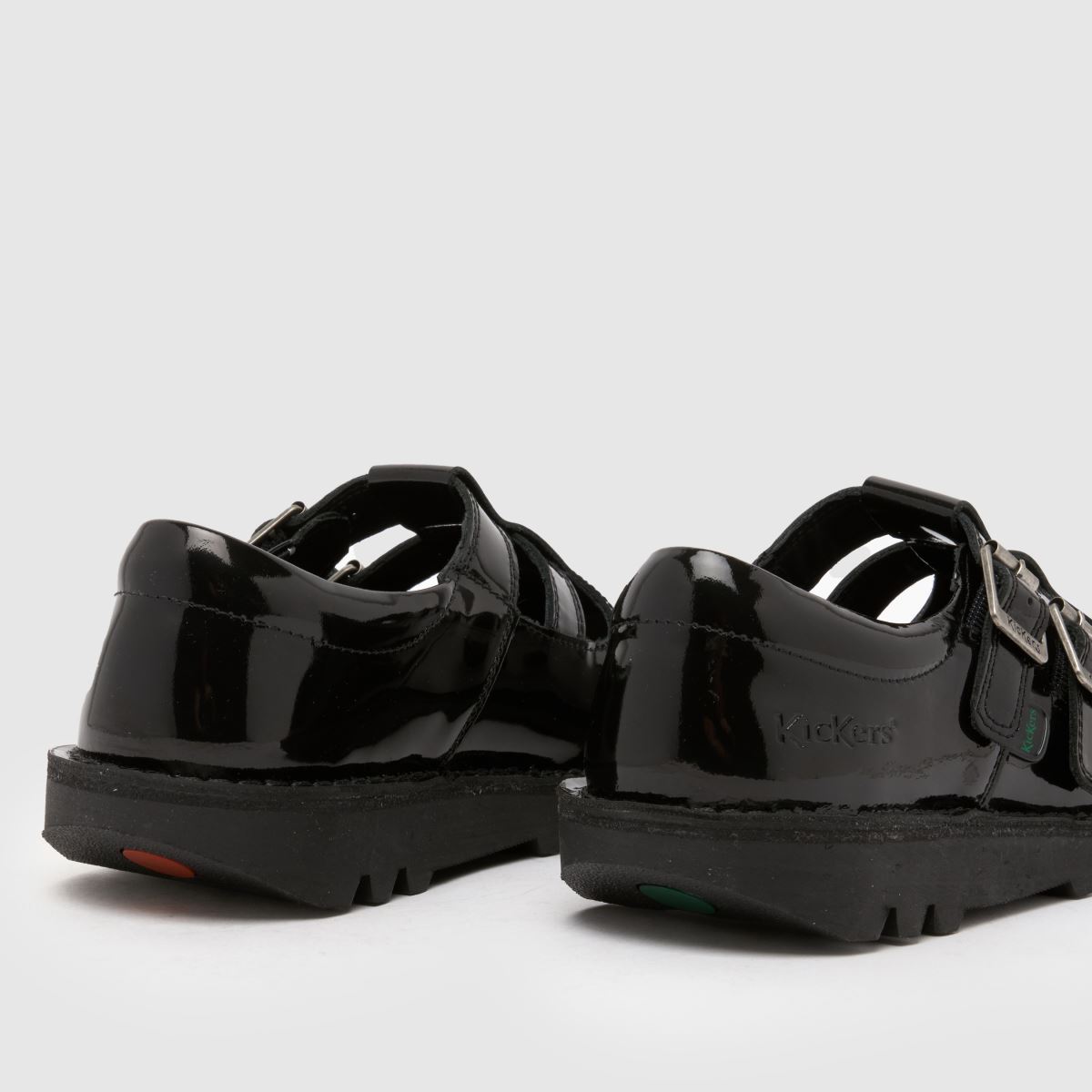 Schuh Kickers Double Patent T-Bar In Black