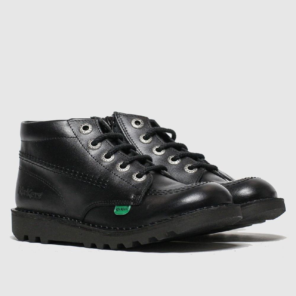 Schuh Kickers Hi Zip Junior In Black