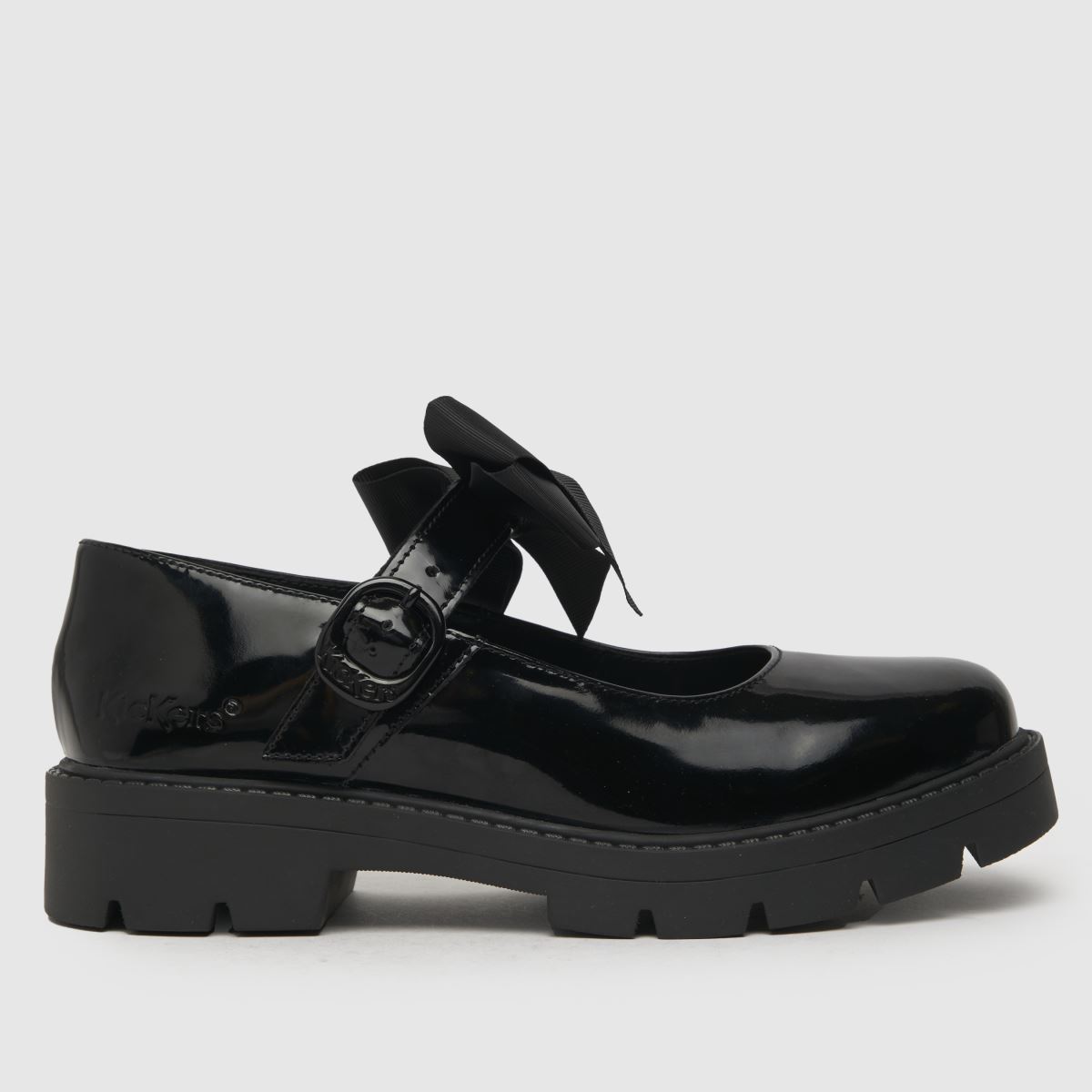 schuh Kickers Kick Kori Mary Jane Bow in Black