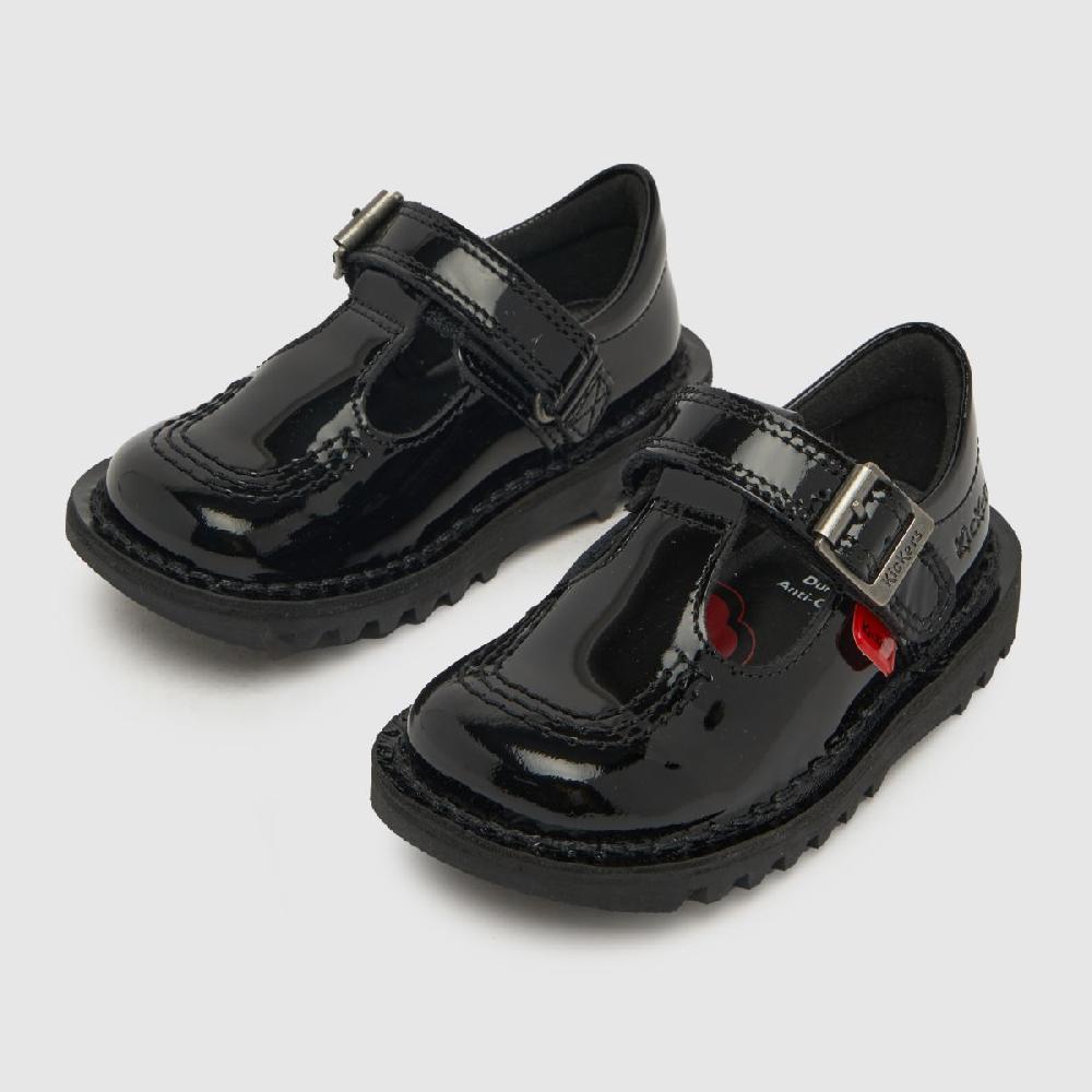 Schuh Kickers Kick T Bar V Girls Toddler In Black