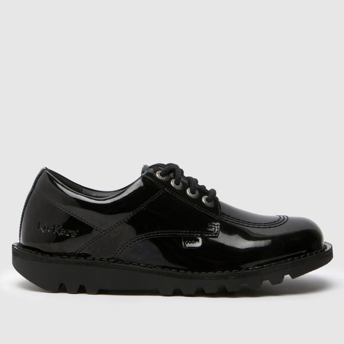 schuh Kickers Lo Mono Patent in Black
