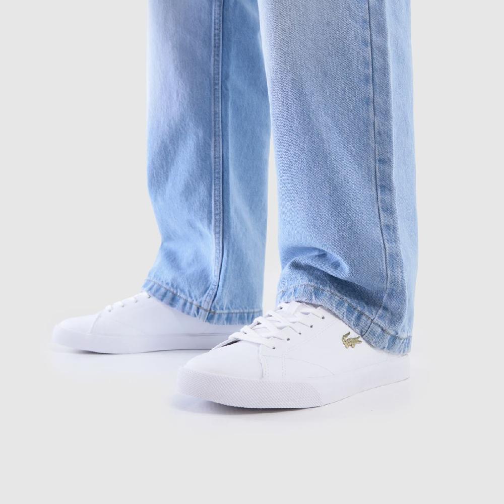 Schuh Lacoste Lerond Set In White & Gold