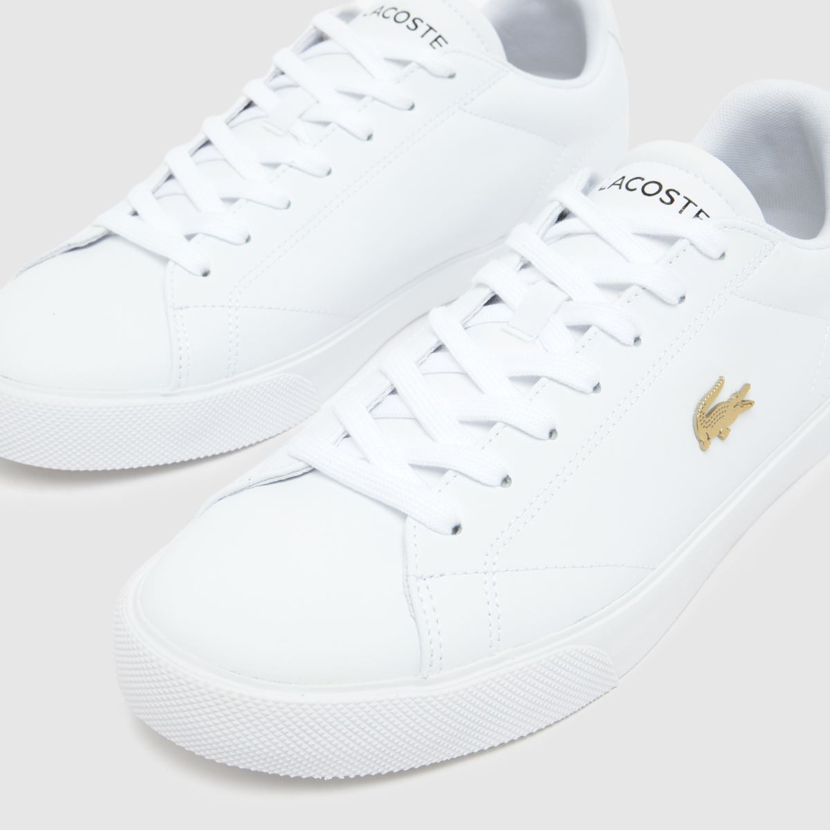 Schuh Lacoste Lerond Set In White & Gold