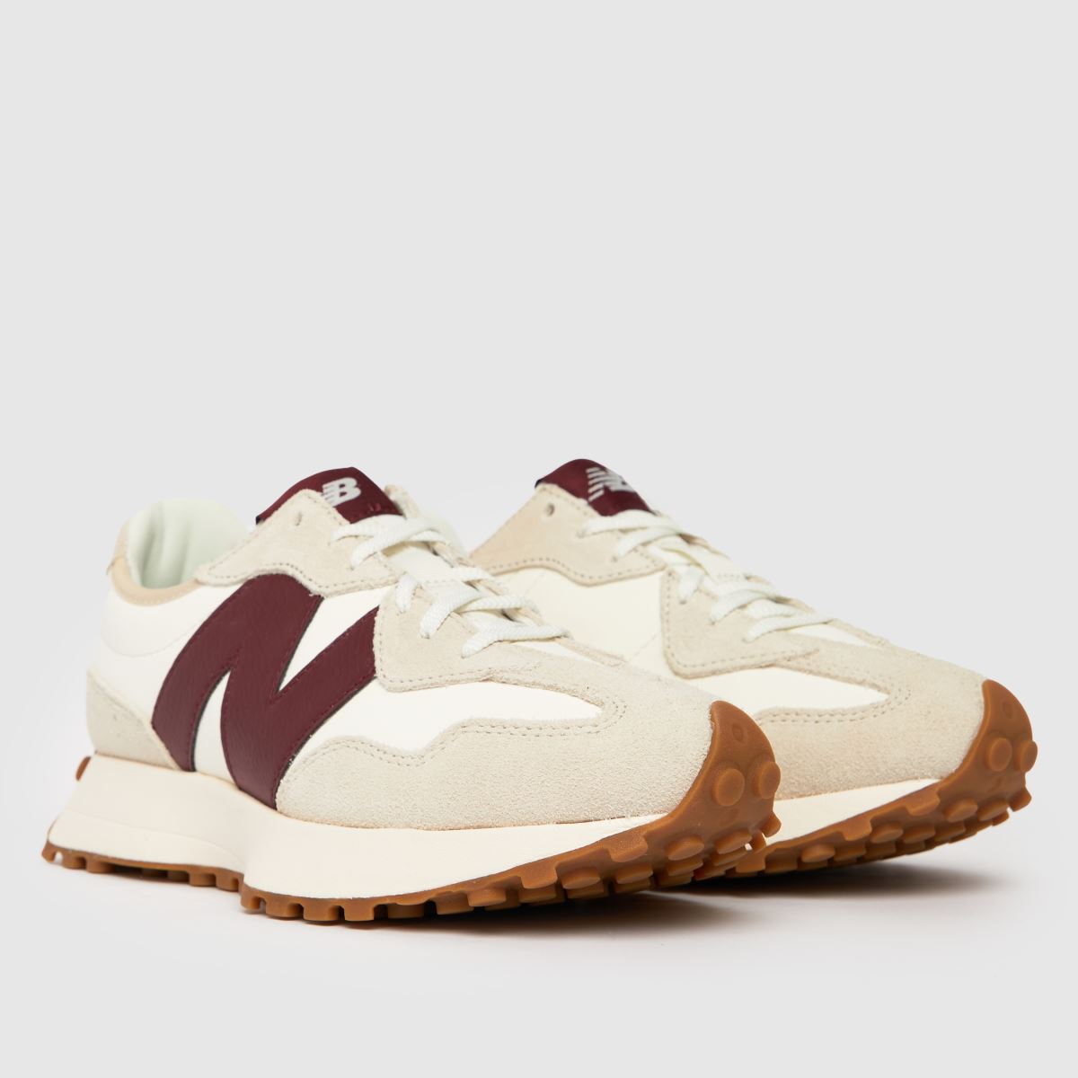 Schuh New Balance 327 In White & Burgundy