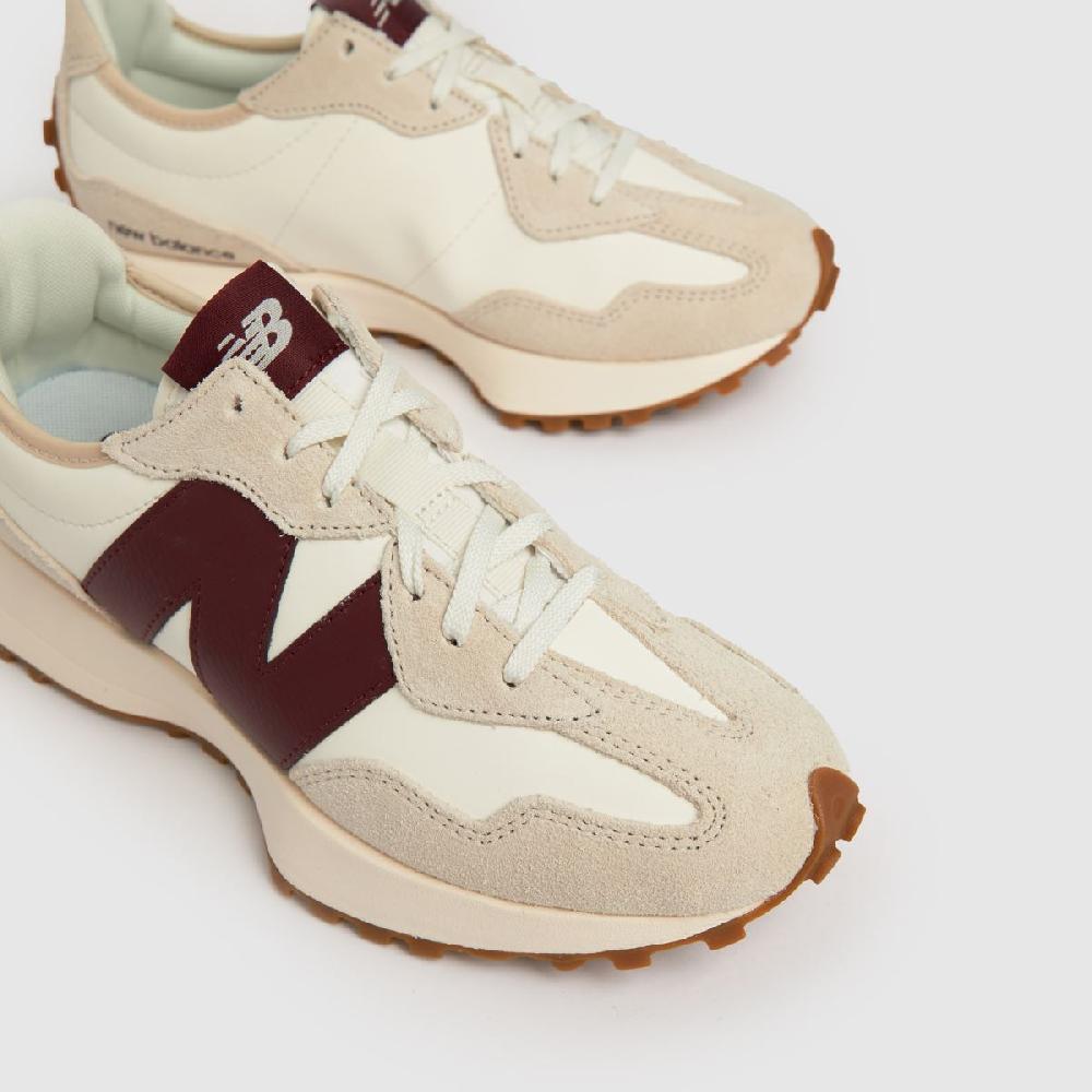 Schuh New Balance 327 In White & Burgundy