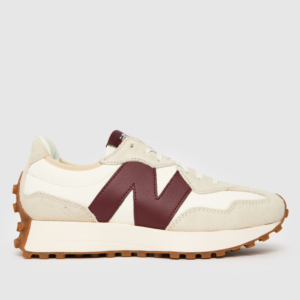 schuh New Balance 327 in White & Burgundy
