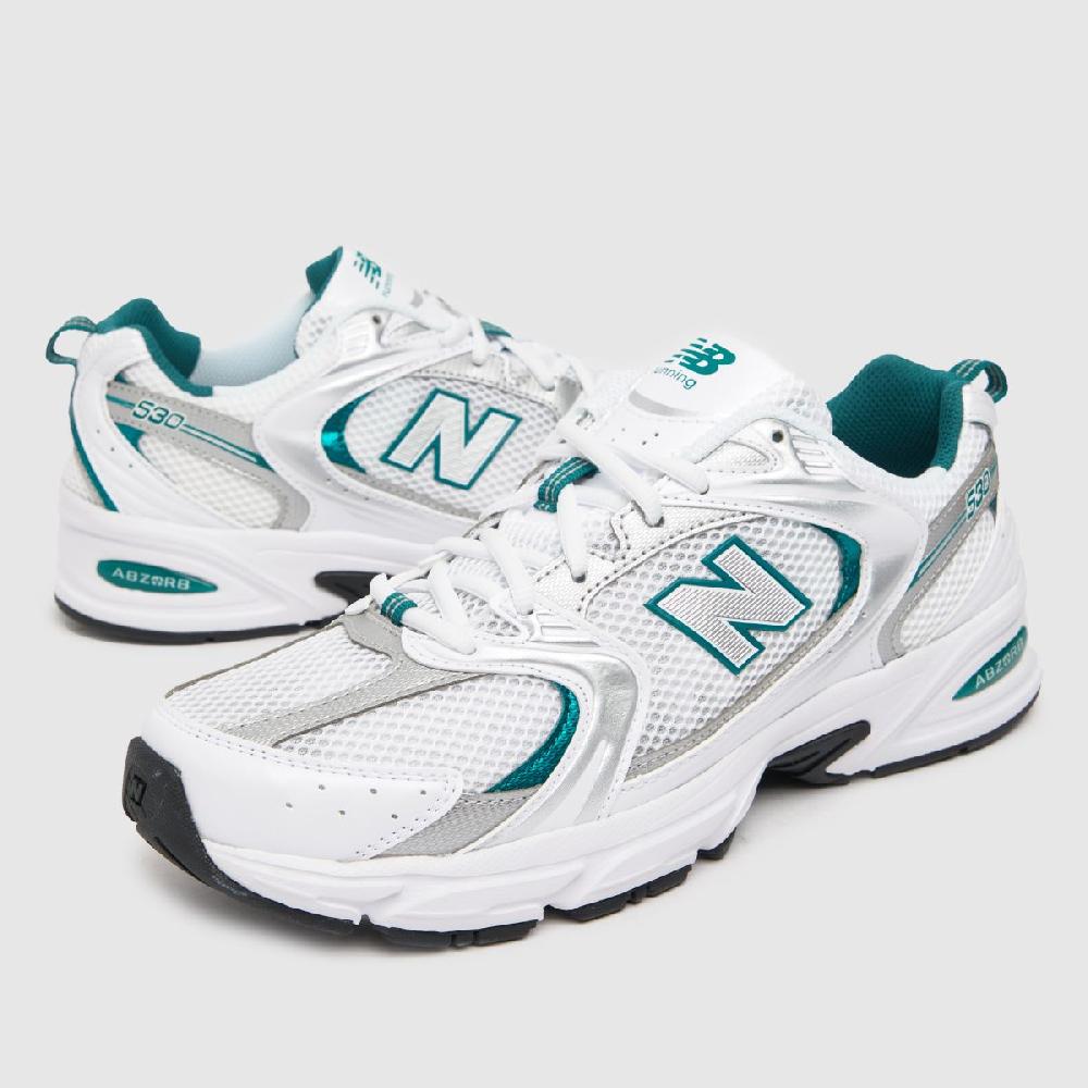 Schuh New Balance 530 In White & Green
