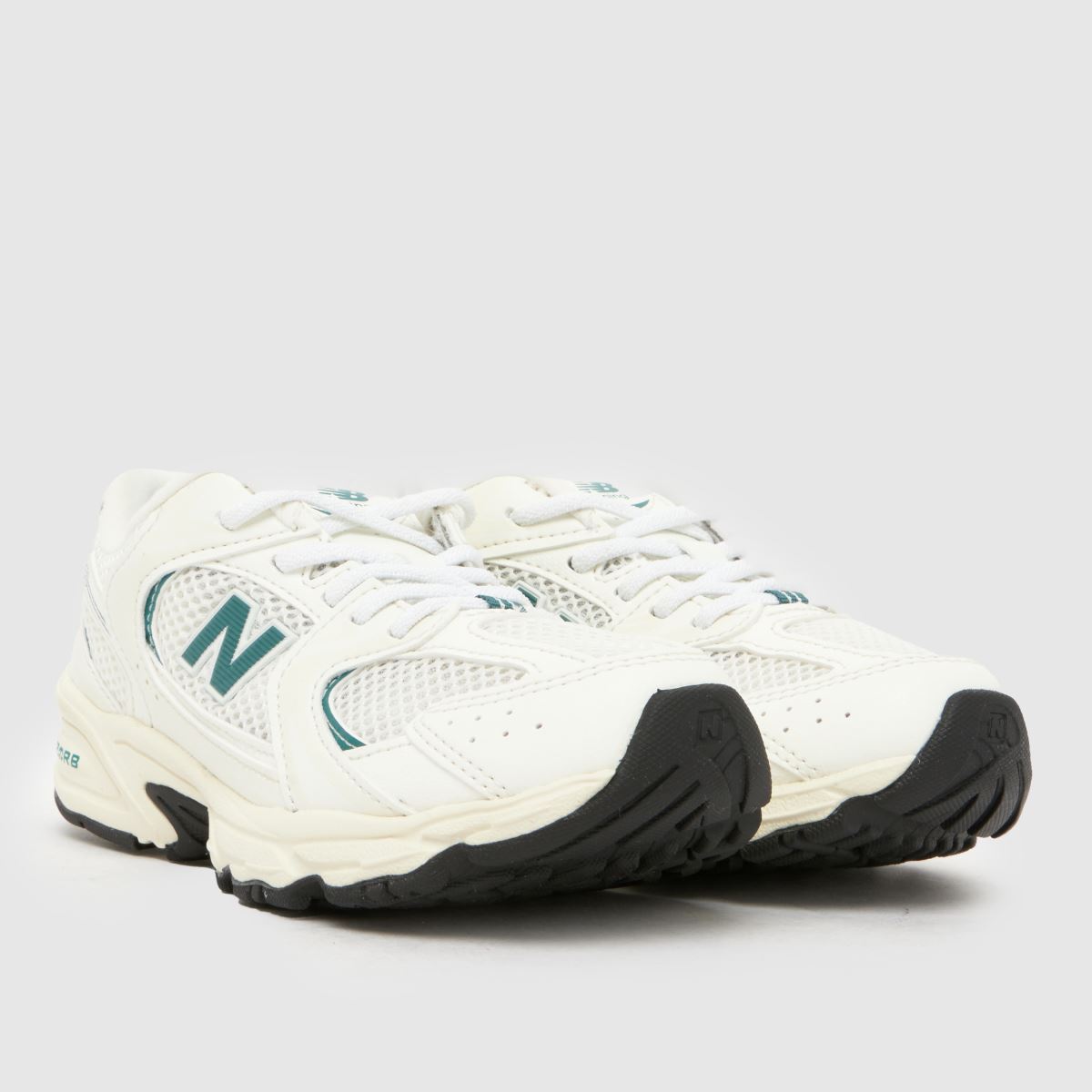 Schuh New Balance 530 Junior In White & Green