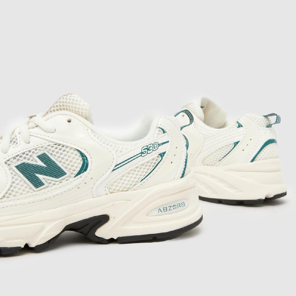 Schuh New Balance 530 Youth In White & Green