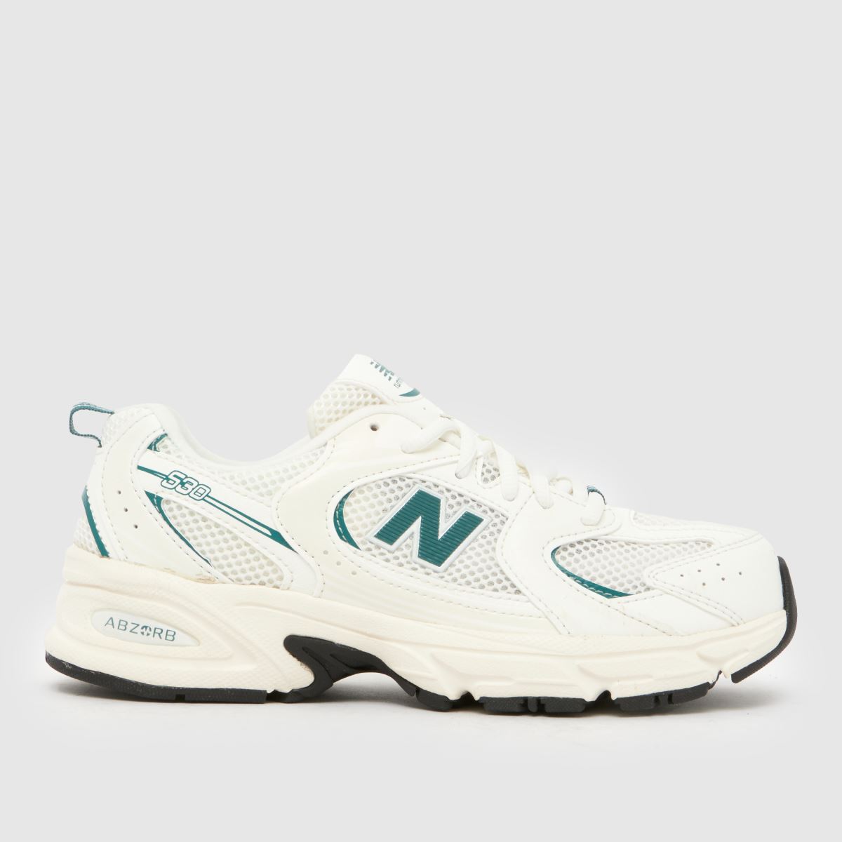 schuh New Balance 530 Youth in White & Green