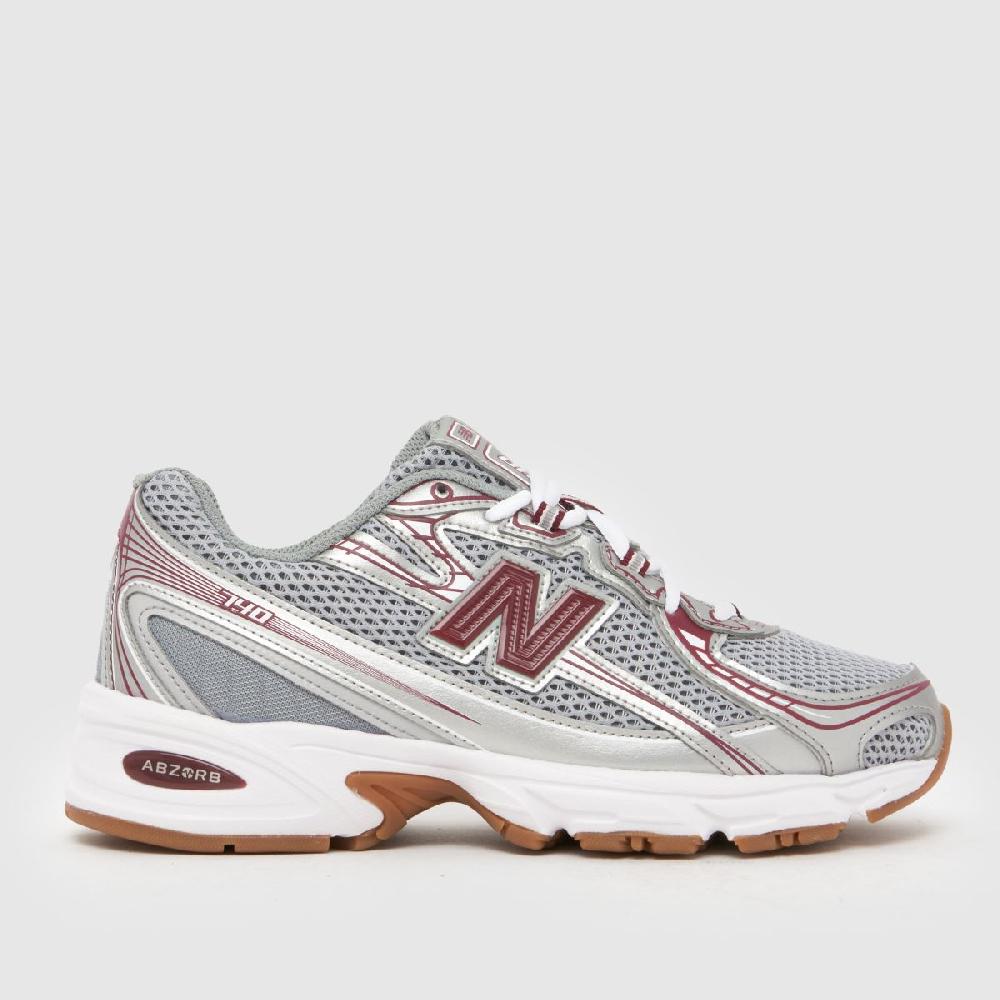 schuh New Balance 740 in White & Burgundy