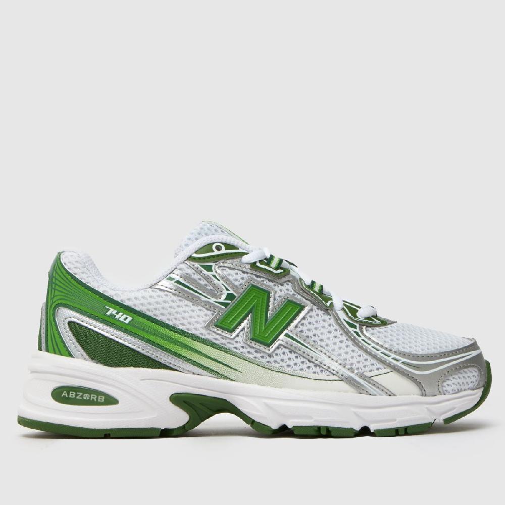schuh New Balance 740 in White & Green