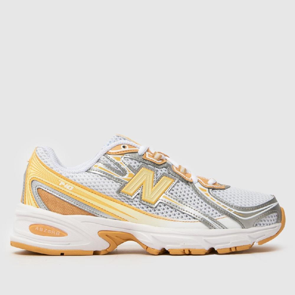 schuh New Balance 740 in White & Yellow