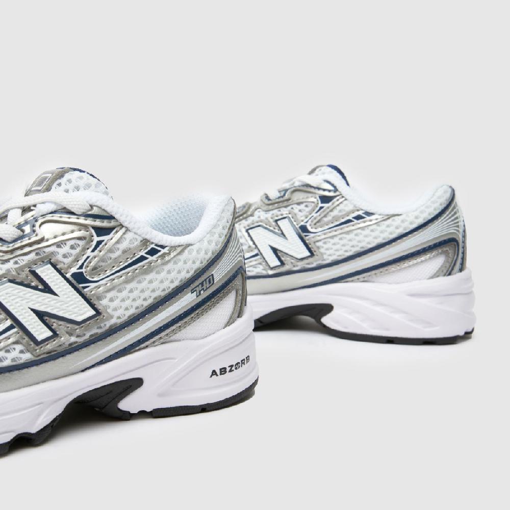 Schuh New Balance 740 Junior In White & Navy