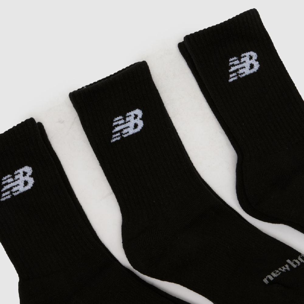 Schuh New Balance Kids Crew Socks 3 Pack In Black