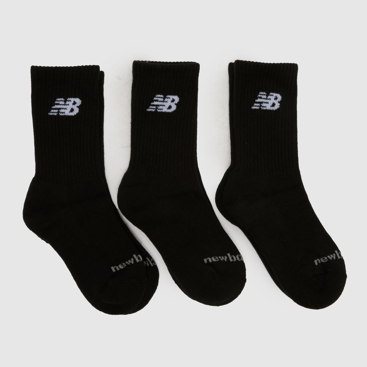 schuh New Balance Kids Crew Socks 3 Pack in Black