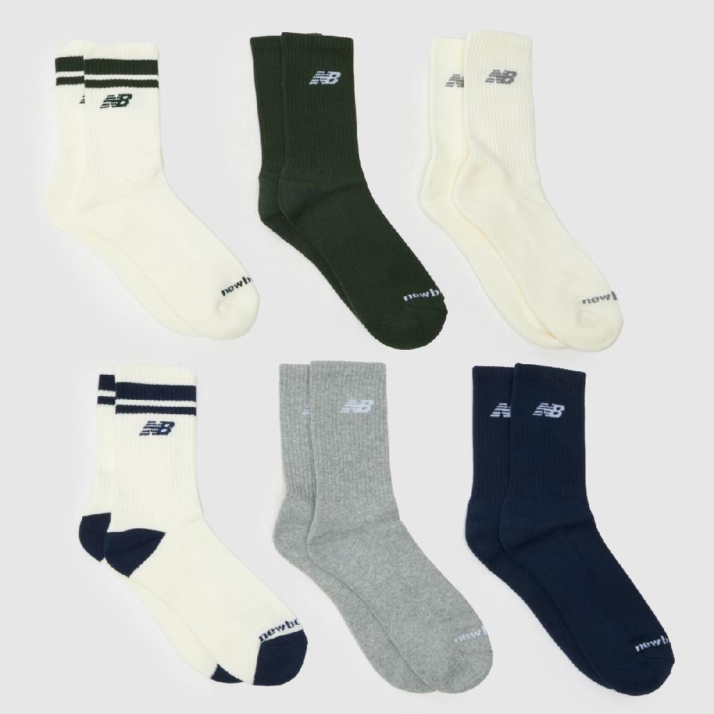 schuh New Balance Mid Calf Sock 6 Pack in Multi