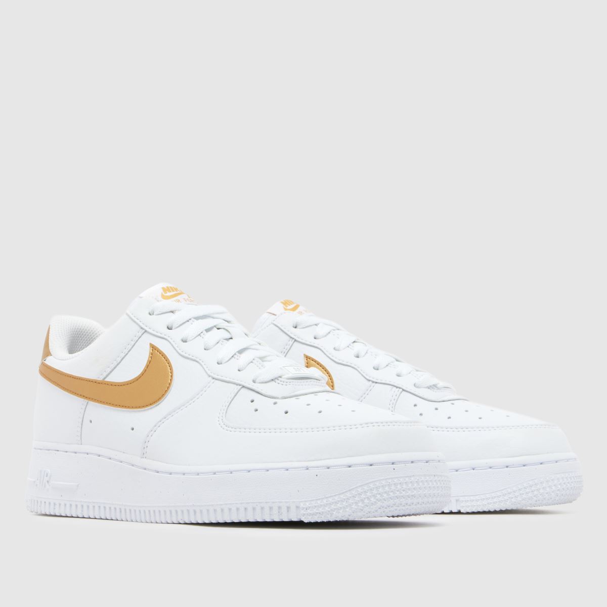Schuh Nike Air Force 1 In White & Gold