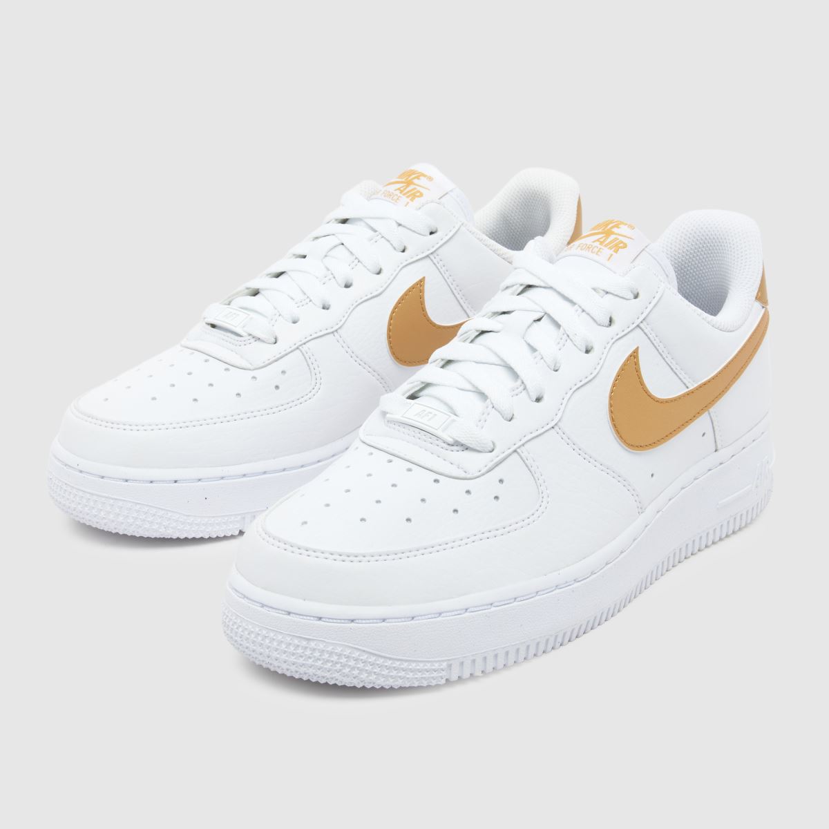 Schuh Nike Air Force 1 In White & Gold
