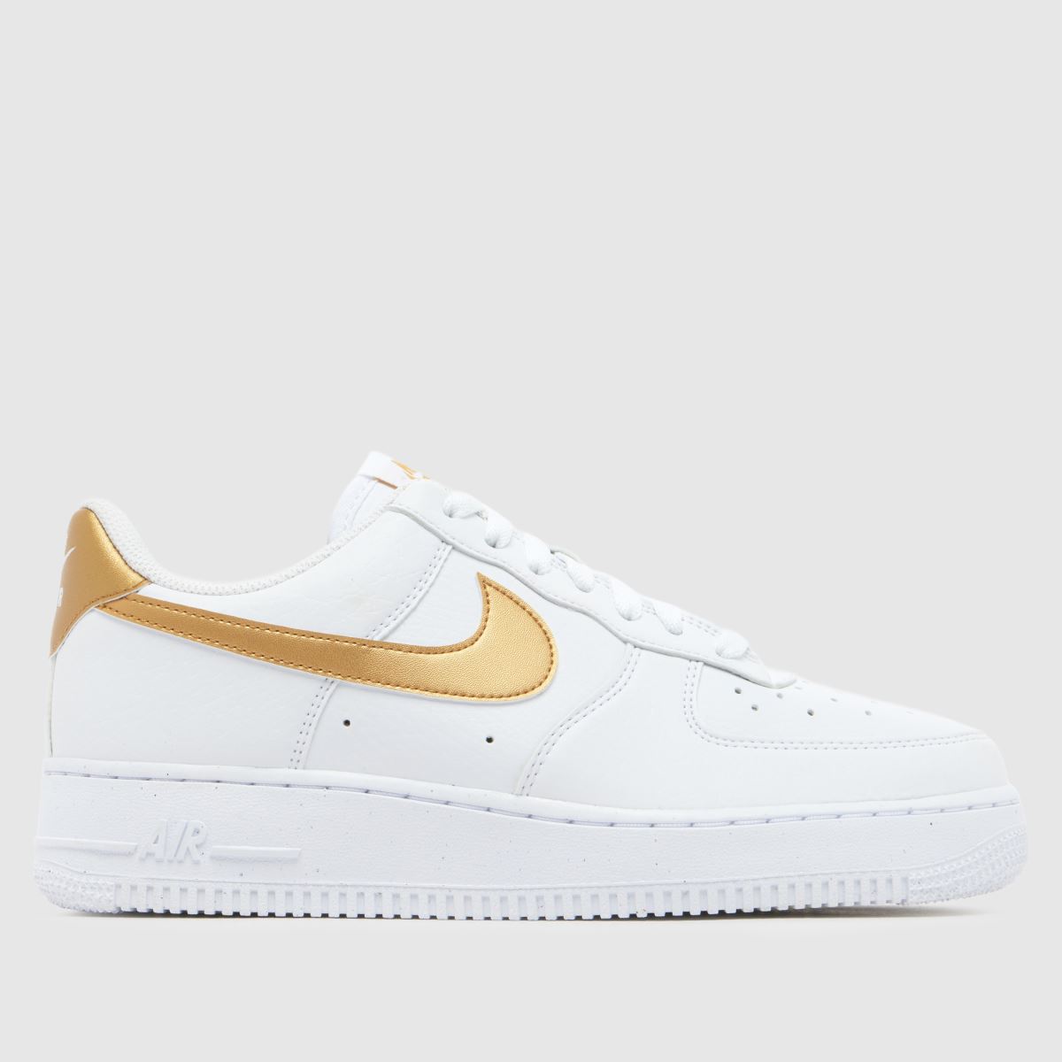 schuh Nike Air Force 1 in White & Gold