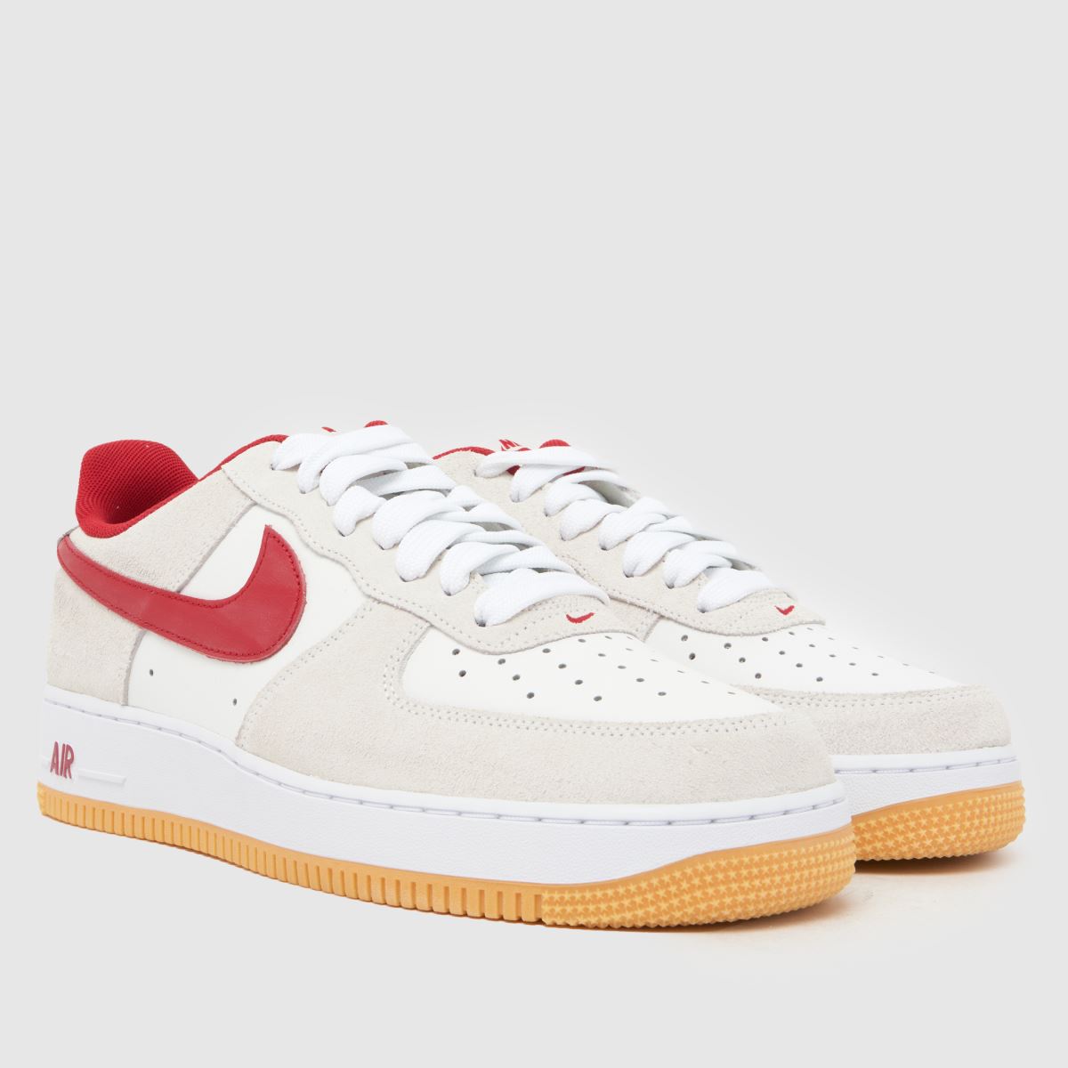 Schuh Nike Air Force 1 In White & Red