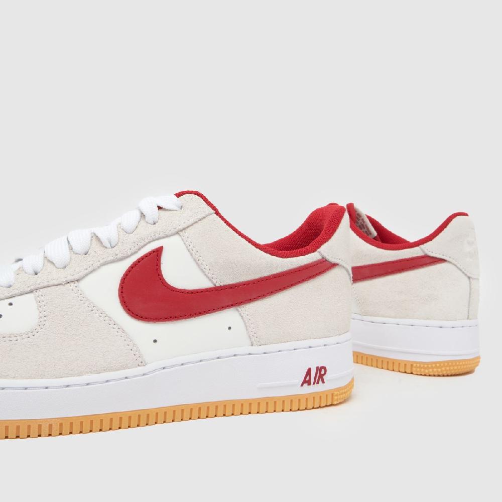 Schuh Nike Air Force 1 In White & Red