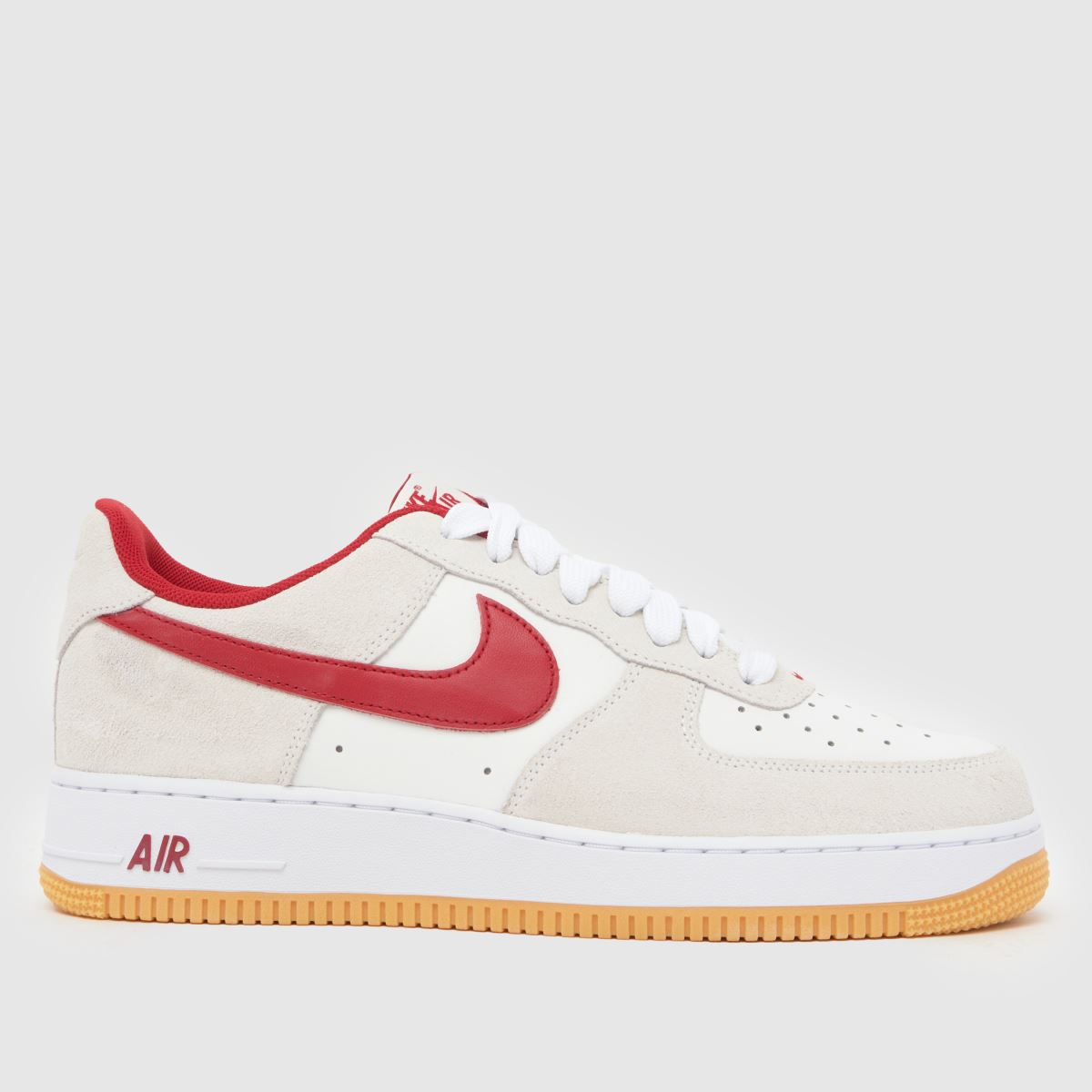 schuh Nike Air Force 1 in White & Red
