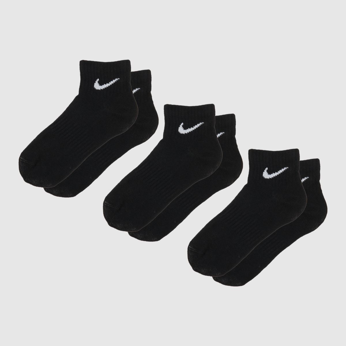 schuh Nike Ankle Socks 3 Pack in Black & White