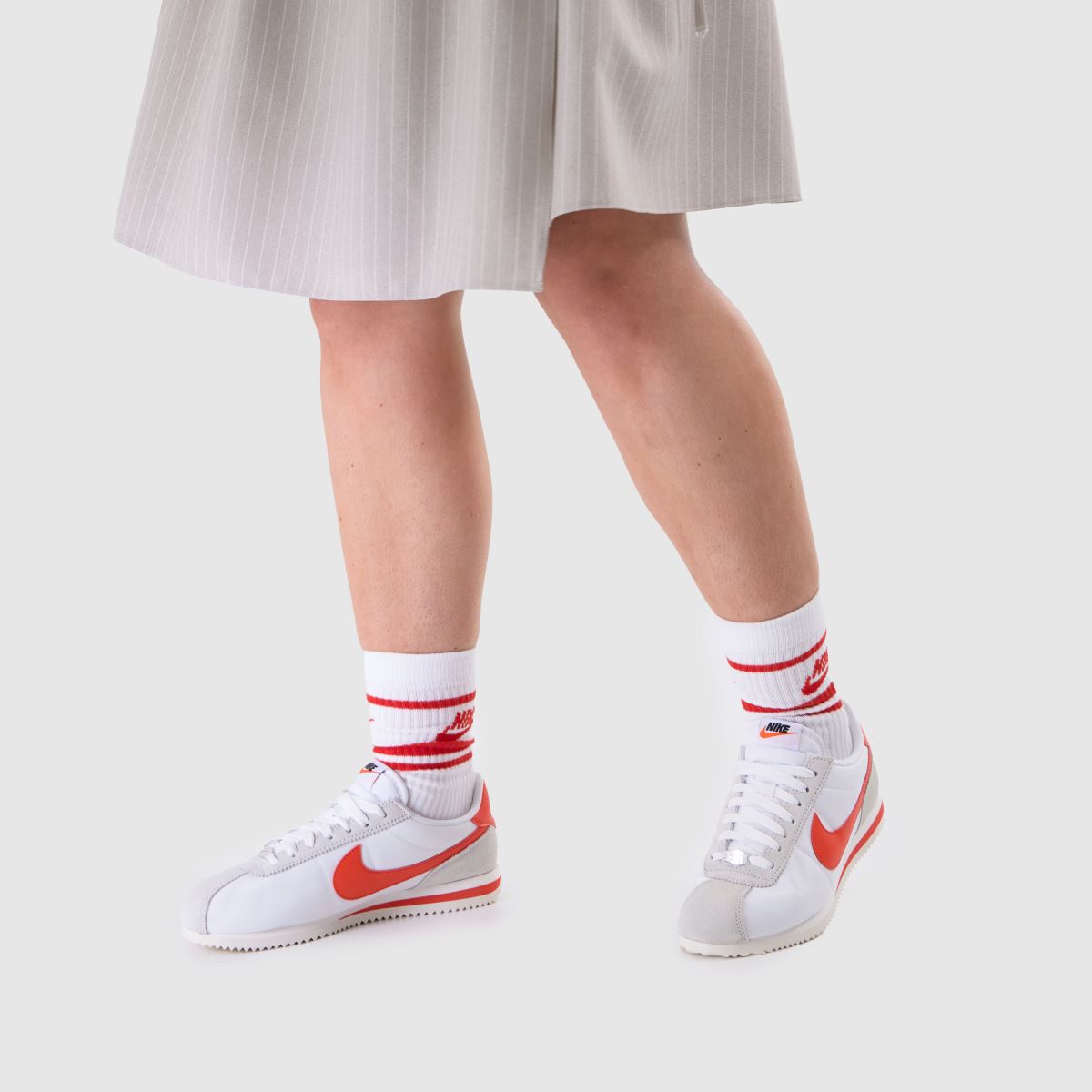Schuh Nike Cortez In White & Red