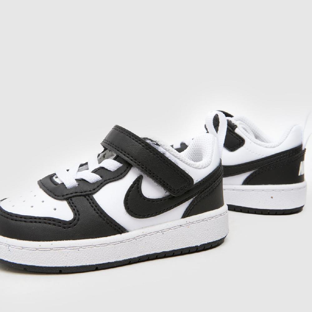 Schuh Nike Court Borough Toddler In White & Black