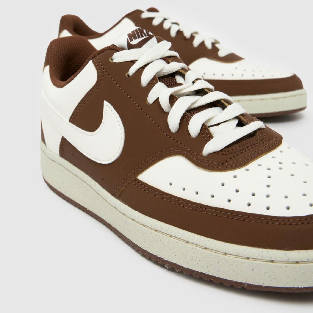 Schuh Nike Court Vision In Brown & White