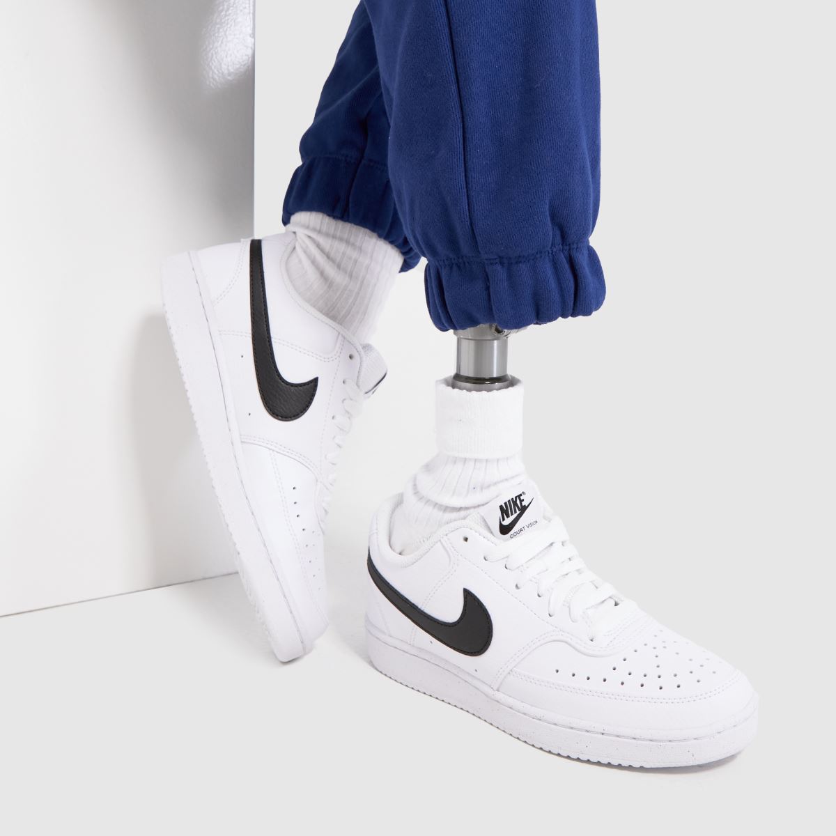 Schuh Nike Court Vision Low Better In White & Black