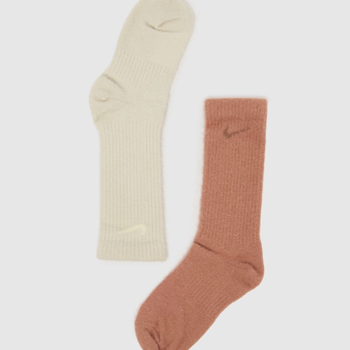 Schuh Nike Cozy Crew Sock 2 PK In Off-White Multi