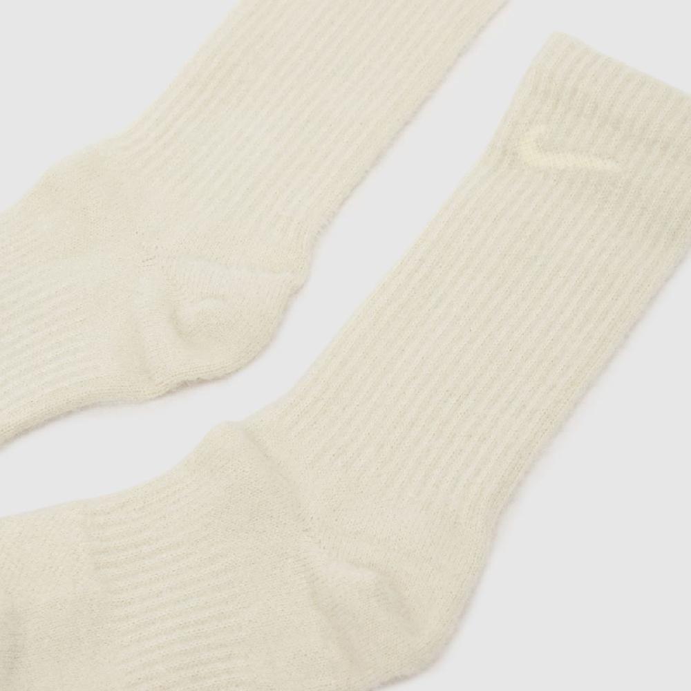 Schuh Nike Cozy Crew Sock 2 PK In Off-White Multi