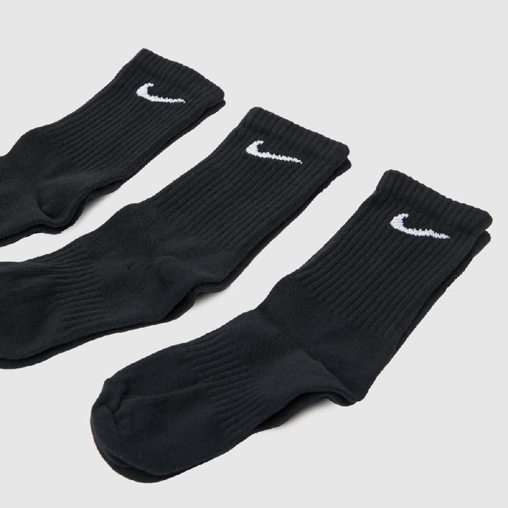 Schuh Nike Crew Socks 3 Pack In Black & White