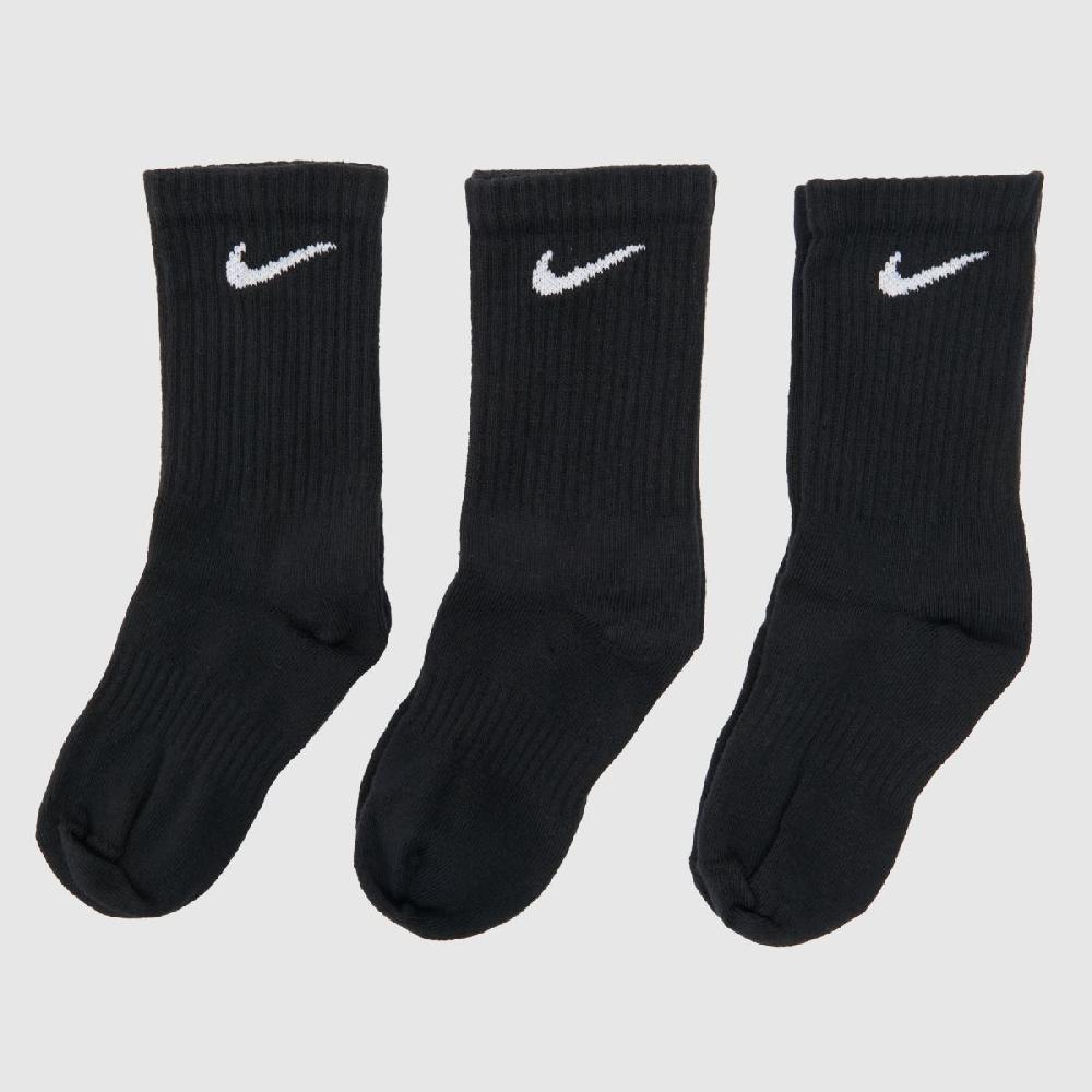 schuh Nike Crew Socks 3 Pack in Black & White
