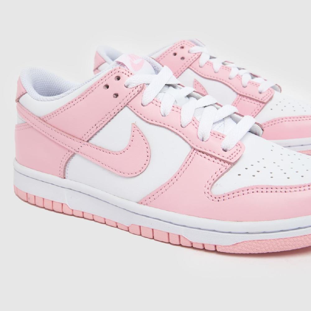 Schuh Nike Dunk Low Girls Youth In White & Pink