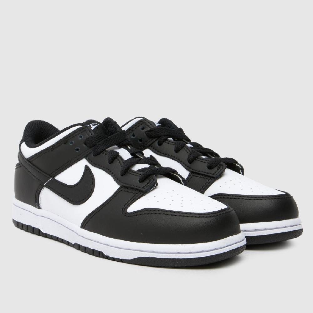 Schuh Nike Dunk Low Junior In White & Black
