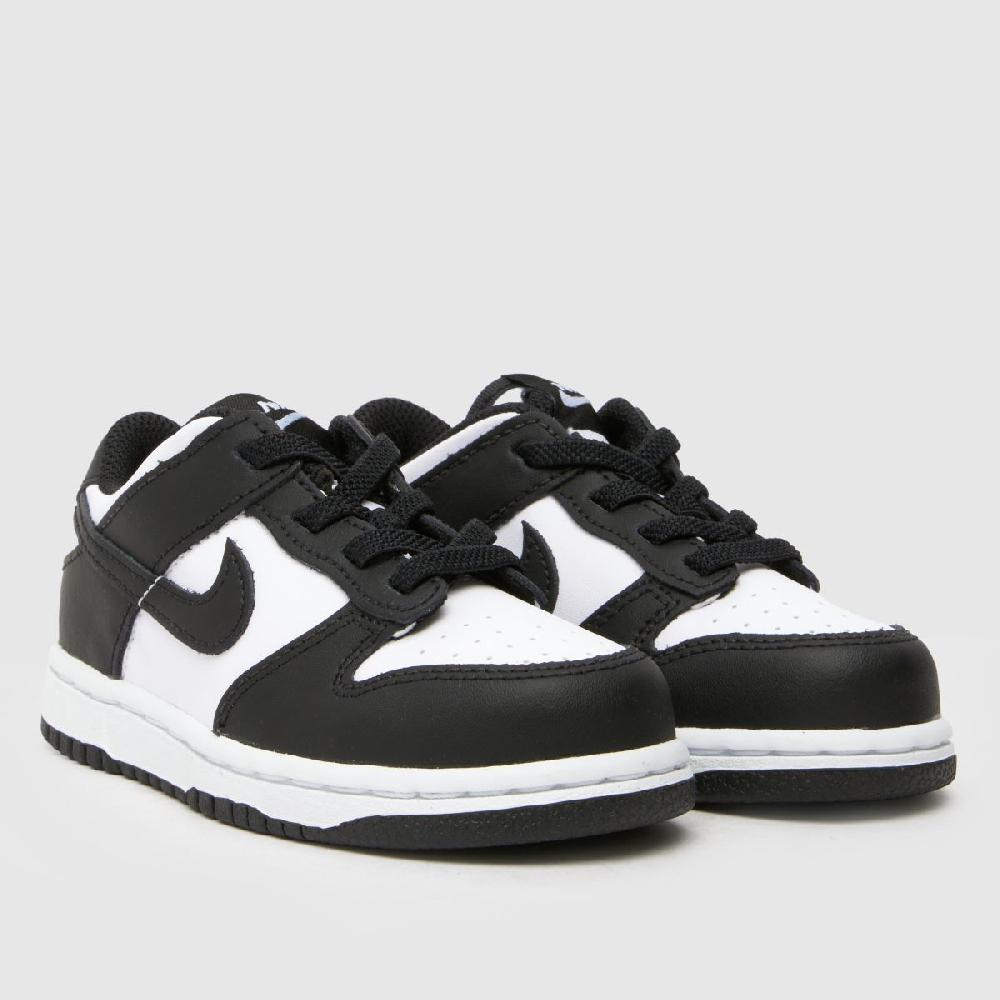 Schuh Nike Dunk Low Toddler In White & Black