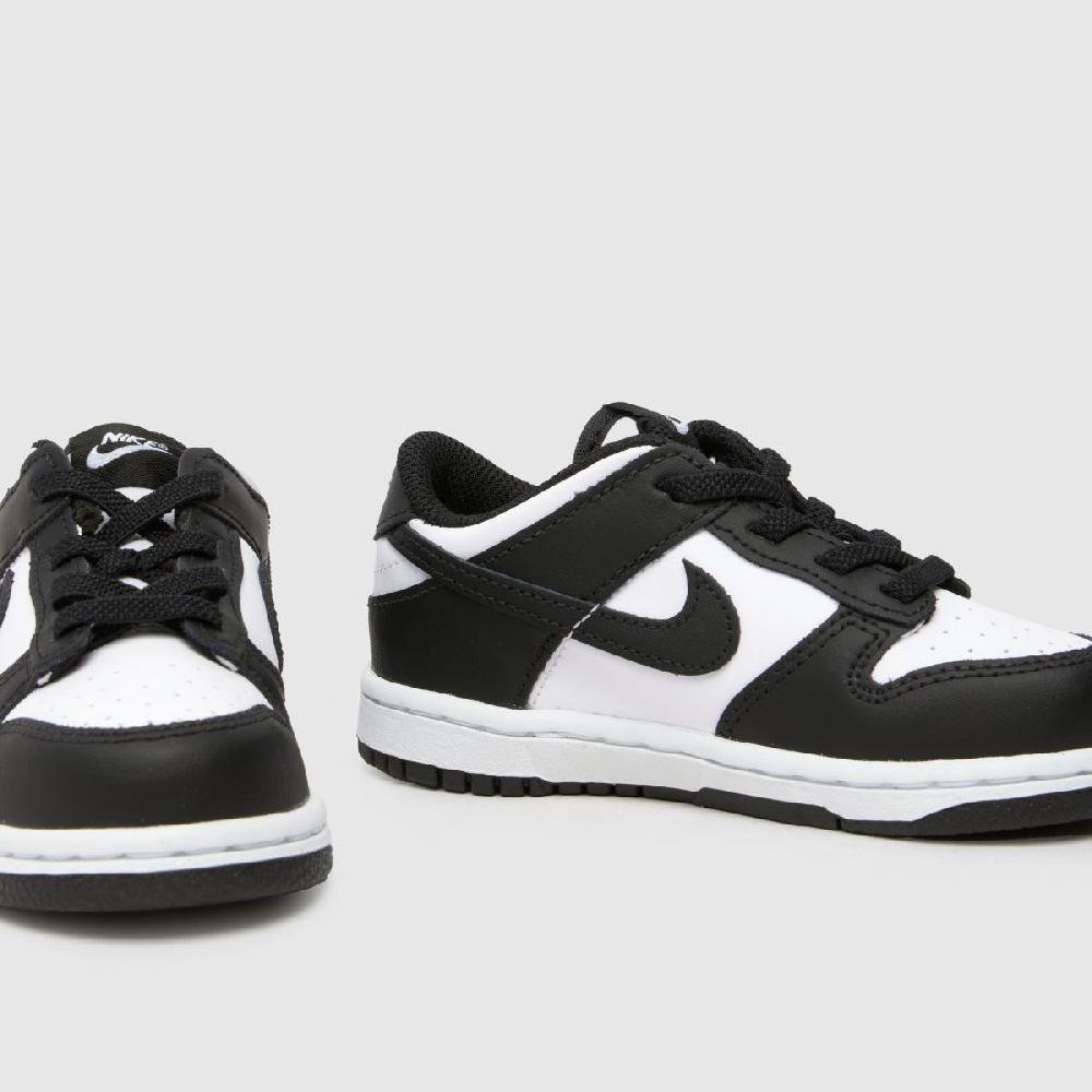 Schuh Nike Dunk Low Toddler In White & Black