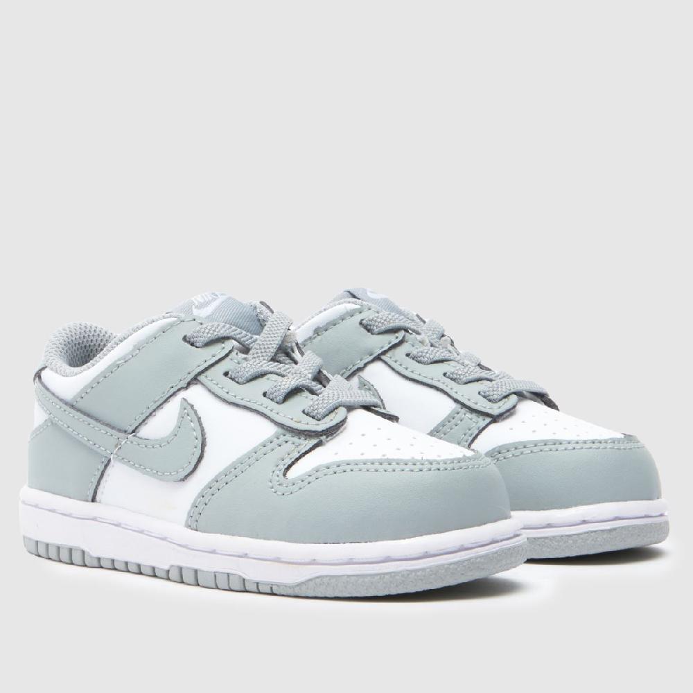 Schuh Nike Dunk Low Toddler In White & Grey