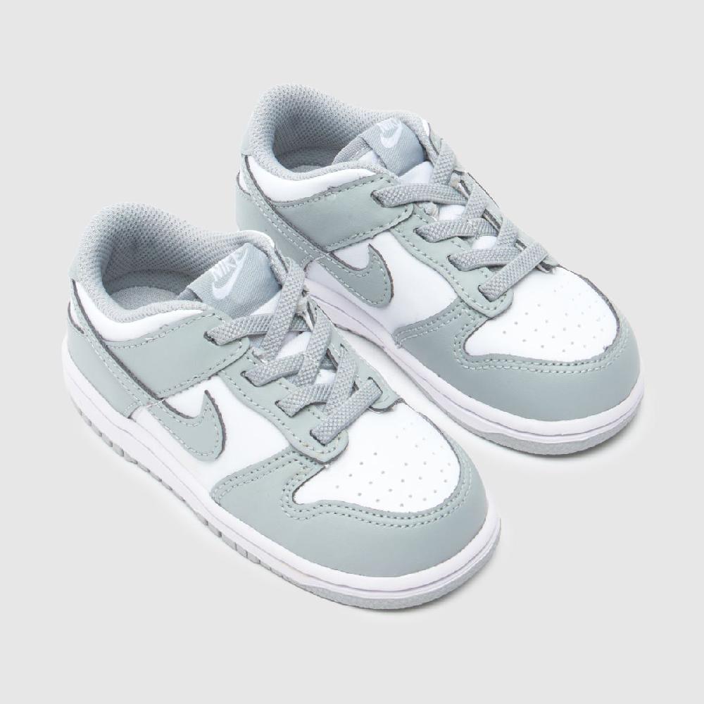 Schuh Nike Dunk Low Toddler In White & Grey