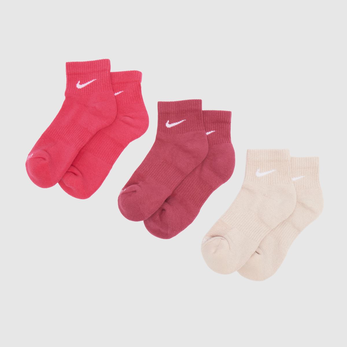 schuh Nike Everyday Ankle Sock 3PK in Pink Multi