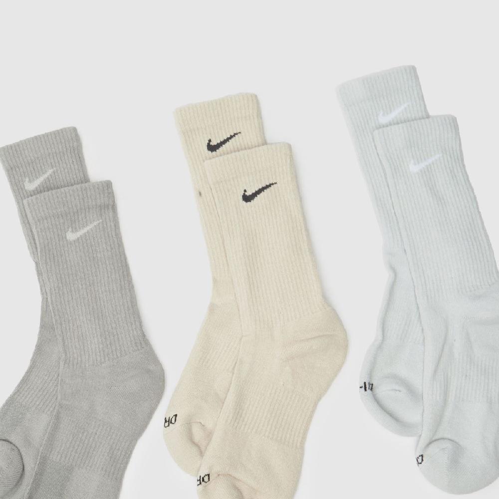 Schuh Nike Everyday Crew Sock 6 Pack In Grey Multi